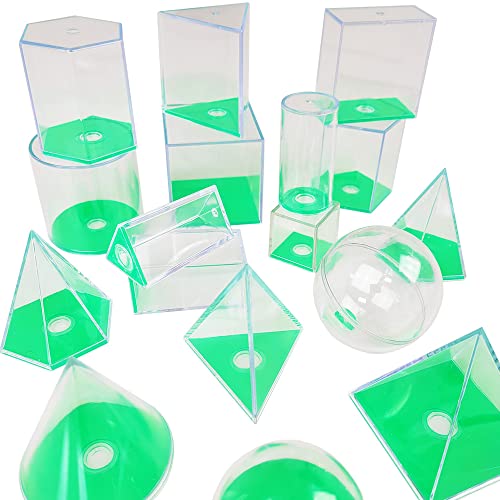 Mini Sólidos Geométricos Em Acrílico 17 Peças Pedagógico MMP