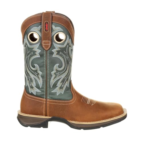Durango Men's Rebel Pull-On Western Boot Mid Calf, Saddlehorn and Clover, 10 M US