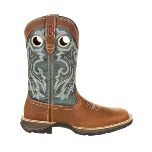 Durango Men's Rebel Pull-On Western Boot Mid Calf, Saddlehorn and Clover, 9 M US