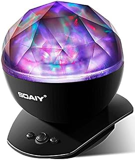 SOAIY Sleep Soother Aurora Projection LED Night Light Lamp with 8 Lighting Mode