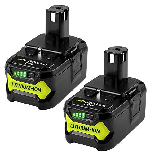 【2X】 RB18L50 18V 5000mAh Akku Ersatz für Ryobi ONE+ P108 P107 P104 RB18L40 RB18L25 P105 P102 P103 mit LED-Anzeige Cover
