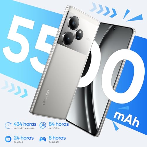 Ficha técnica Realme GT6 Smartphone 5G 8+256GB Snapdragon 8s Gen 3 Pantalla ultrabrillante de 6000nit Cámara de 50MP+50MP+8MP Batería masiva de 5500mAh Sin Adaptador Plata fluida - Fernando Cortés