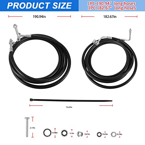 Yte33439 Rear Ac Line Set Air Conditioning Hoses Fit For 2007-2014 Chevy Tahoe, Yukon, Escalade Short Wheelbase Suv (22Pcs) #TOP6
