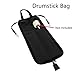 Watris Veiyi Drum Stick Bag, Portable Drumstick Case Bag, Percussion Drum Mallet Hanging Case, Drumstick Handbag with Handle (Black)