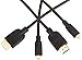Produktbild Amazon Basics HL-007331 Hochgeschwindigkeits-HDMI-Kabel, Typ Micro-HDMI auf HDMI, HDMI-Standard 2.0 - 0,91 meter (2-Pack),Schwarz