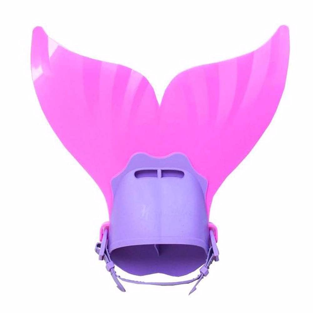 GenericAdjustable Mermaid Tail Monofin Submersible Kids Swimming Fins Training Flipper Mermaid for Children Water Sports Training(Purple)