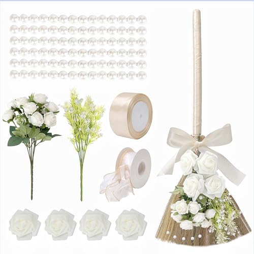 Wedding Broom for Jumping Ceremony, Jumping The Broom for Wedding, Decorative DIY Broomstick, for African American
