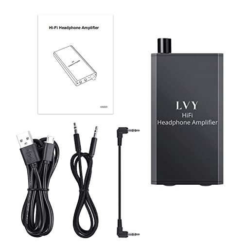 Headphone Amplifier AA020, LEFT and RIGHT Channel Audio Volume Adjustment Amp, 3.5mm Audio Headphone Amplifier Compatible Laptop/MP3/MP4/Phones/Computer and Various 3.5mm Audio Digital Devices