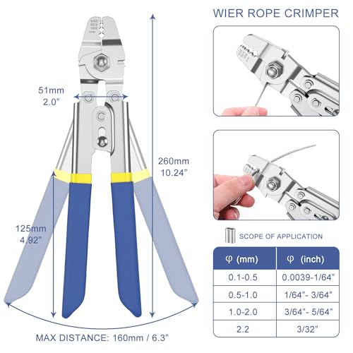 Pince à sertir pour câble métallique en acier robuste - 3