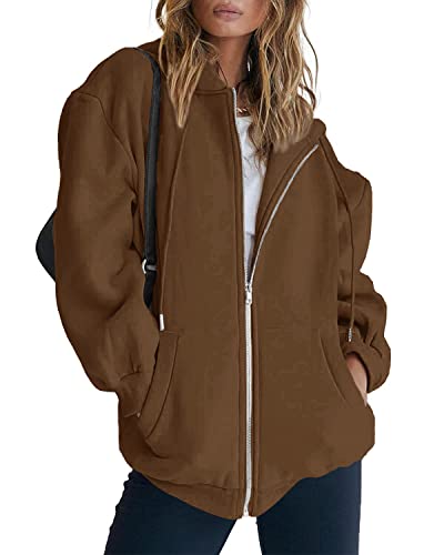 Image of PRETTYGARDEN Women's Fall Zip Up Hoodies Sweatshirts