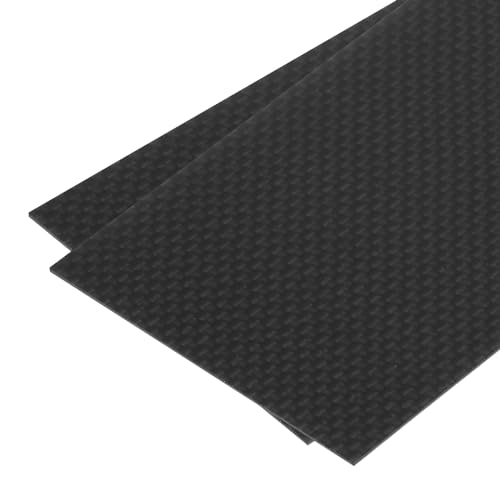 MECCANIXITY Carbon Fiber Sheet 125x75x1mm Glossy Plain Weave