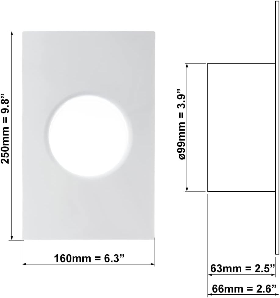 Ø 4 inch Plastic Straight Pipe Flange for Heating Cooling Ventilation System HVAC - White Duct Connector Flange