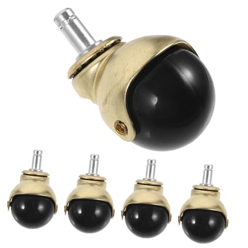 HONMEET Ruedas Para Silla De Oficina 2 Pulgadas Doradas Resistentes Sin Freno Giratorias Compatibles Muebles y Suelos Lisos Uso En Oficina y Hogar