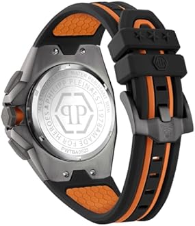 Philipp Plein Men's Watch Analogue Quartz Chrono Octagon Silicone