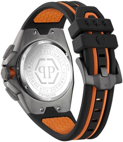 Philipp Plein Men's Watch Analogue Quartz Chrono Octagon Silicone