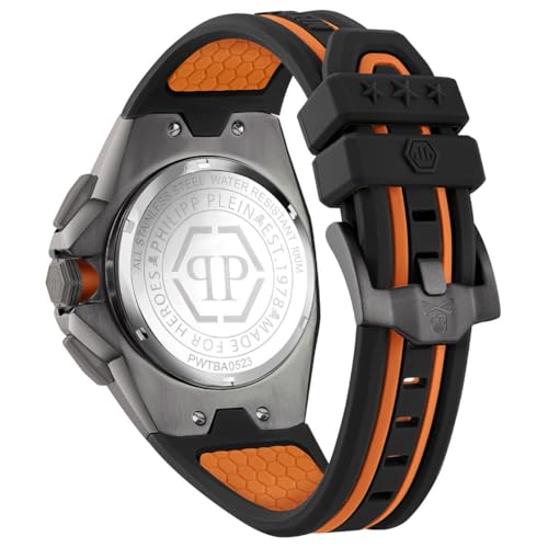 Philipp Plein Men's Watch Analogue Quartz Chrono Octagon Silicone