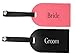 Set of Wilton Bride and Groom Luggage Tags Honeymoon Travel Wedding Gift