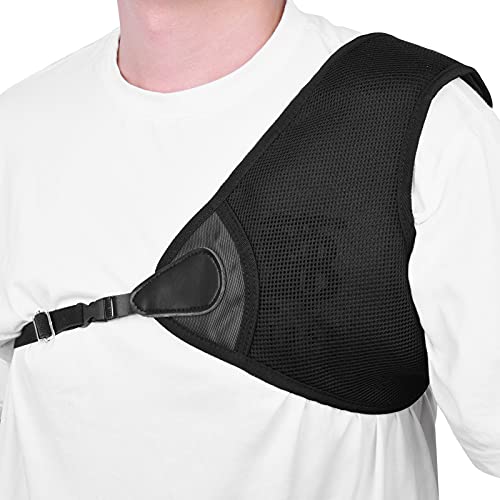 JIEBA Protetor de peito com arco e flecha, unissex, protetor de peito de malha ajustável para homens