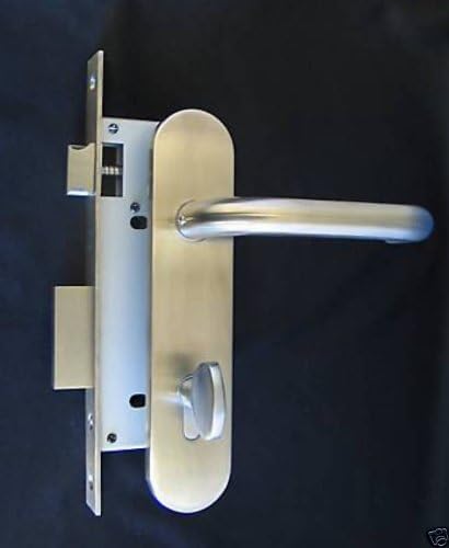 Institution Keyed Mortise Door Lock and Lever Trim Set with Profile Cylinder for Commercial Entrance Doors in Satin Stainless Steel Finish