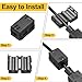 uxcell 10 Pcs Ferrite Filter Ring Core RFI EMI Noise Suppression Cable Clip ID 6.5mm 0.26Inch Square Style for Electronic Devices, Industry, Black