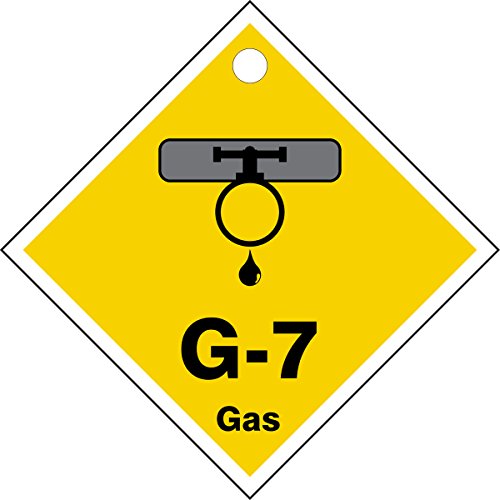 Étiquette G-7 gaz pour marquage de vanne et consignation d'énergie