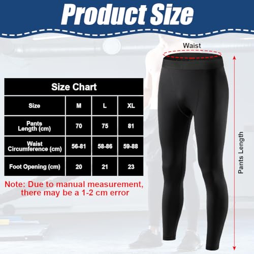 AUYAO Kompressionshose für Kinder Jungen Lange Sportleggings Laufhose Sport Leggings Kompressions-Leggings Lange Tight Hose Unterhose Sporthose Strumpfhos Enganliegende Funktionshose Fitness Joggen L