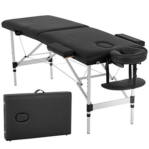 Massage Table Massage Bed Spa Bed 73 Inch Aluminium Massage Table W Face Cradle Carry Case Height Adjustable 2 Fold Portable Facial Salon Tattoo Bed