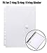 YoeeJob 11 Holes Transparent Poly Project Envelope Pocket Insert Pages for Binders, with Hook and Loop Closure, Letter Size 25 Per Pack