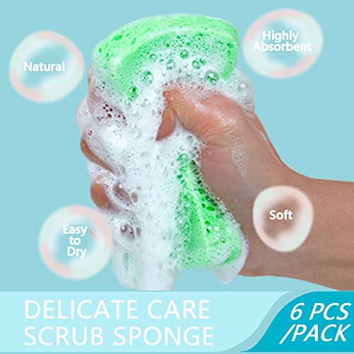 Image of Kitchen Cleaning Sponges, 6 Pack Heavy Duty Scrub Sponges Cleans Fast Non-Scratch Sponge for Washing Dishes and Cleaning Kitchen (Dark Green)