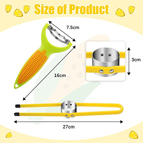 2 Pieces Stainless Steel Corn Stripper Corn Peeler With Non Slip Handle Corn Cutter Manual Corn Zipper Corn Cob Remover For Corn Stripping Removing Kernels From Corn Home Kitchen Tools, 2 Styles #TOP1