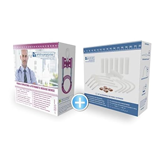 Andropeyronie Extensor Médico con de Regalo 1 Pack Androcomfort. Alargador para Corrección de la Enfermedad de Peyronie y todo tipo de Curvaturas