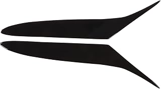 Headlight Eyebrow Eyelid Cover Trim 2PCS Front Headlight Eyebrow Gloss Black Decoration Soft Plastic Replacement for RX8 2004?2008