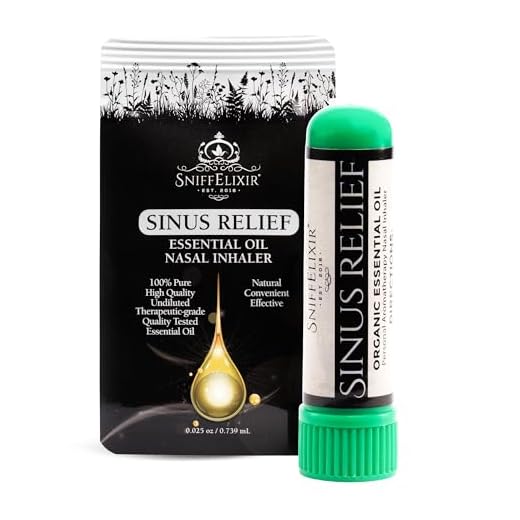 Sinus Relief Aromatherapy Nasal Inhaler - Relieves Severe Congestion, Pressure, Pain, Stuffy Nose - Open Sinuses & Breathe Right - Undiluted Organic Essential Oil Blend Diffuser Sniffer Stick