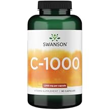 Swanson Vitamin C w/Rose HIPS - Herbal Supplement Promoting Skin Health, Heart Health & Immune System Support - Natural Formula Promoting Protection & Wellness - 90 Capsules, 1000mg Each