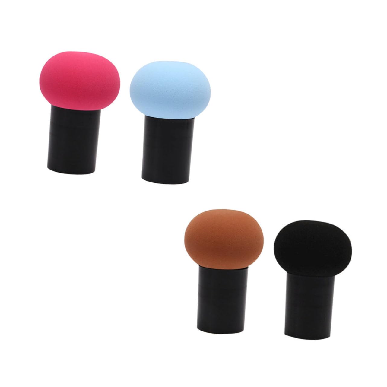Healeved Cosmetic Cushion Facial Powder Puff Mushroom Head for Powder Buffing Stippling Women Makeup Random Color