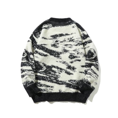 Men's Graffiti Graphic Sweaters Crewneck Long Sleeves Regular Fit Soft Pullovers2