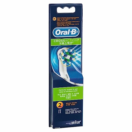 Oral-B [GENUINE] Cross Action Clean Electric Toothbrush Replacement Head, 2 Pack