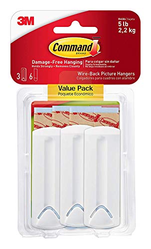 Command Wire-Backed Picture Hangers B9NGV2, 12-Hanger