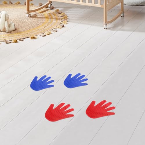 Marqueurs de tapis en PVC forme main pour animer vos parcours de motricité à la maison