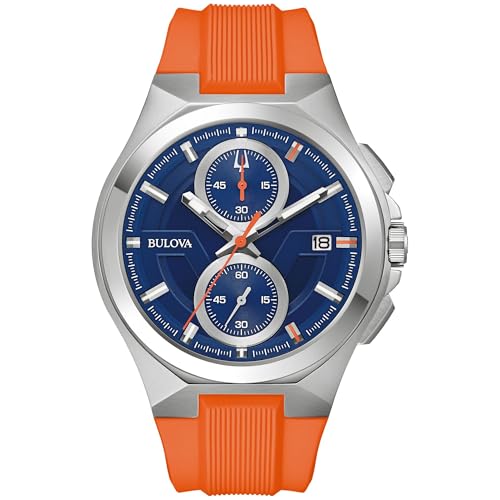 Bulova Marc Anthony Mens Maquina Quartz Watch 46mm Silver-Tone