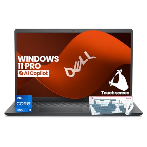 Image of Dell 15 Laptop DC15250 Touchscreen for Business & Student,13th Gen Intel Core i7-1355U (Up to 5.0GHz), 15.6 inch FHD, Windows 11 Pro, Copilot AI, WiFi 6 & BT(32GB RAM | 1TB SSD)