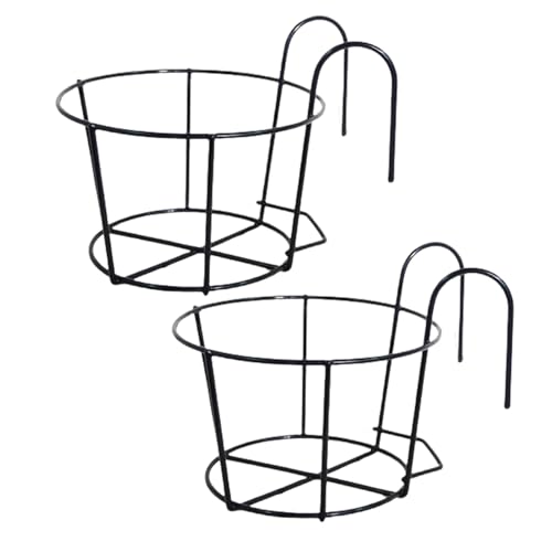 Support de panier suspendu pour balcon et balustrade - Décoration florale de porche x2 - 8