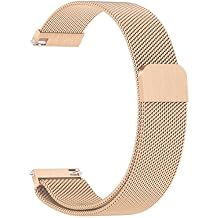 Vanjua 18mm 19mm 20mm 22mm Watch Band Quick Release Replacement Wristbands, Stainless Steel Metal Mesh Loop Adjustable Magnetic Replacement Straps Bands for Men Women