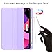 ZryXal iPad Air 11 Inch Case M4 2026/ M3 (2025)/ M2 (2024), iPad Air 5th (2022)/ 4th Generation (2020) 10.9 Inch - Smart Cover with Pencil Holder and Soft TPU Back, Auto Wake/Sleep(New Clove Purple)