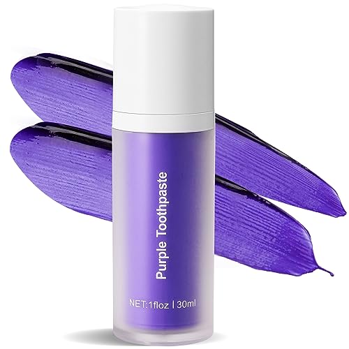 Ktintar Purple Toothpaste for Teeth Whitening, Teeth Whitening Toothpaste, Tooth Stain Removal, Tooth Stain Removal Colour Corrector - 1 Fl Oz (Pack of 1)