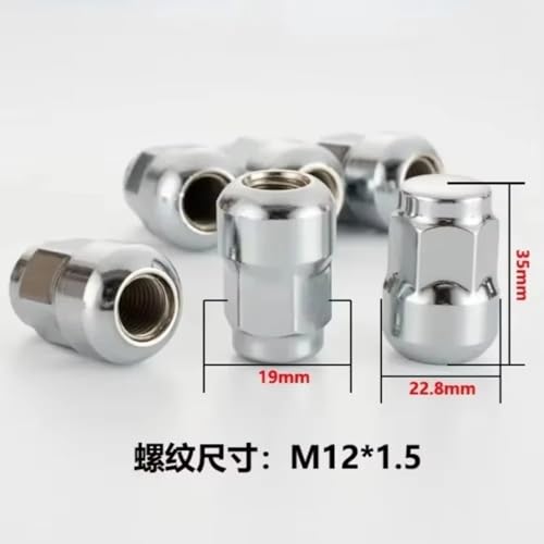 Tornillos para tuercas rueda coche M12 x 1,5 compatibles con Civic City CR-V 30mm 4