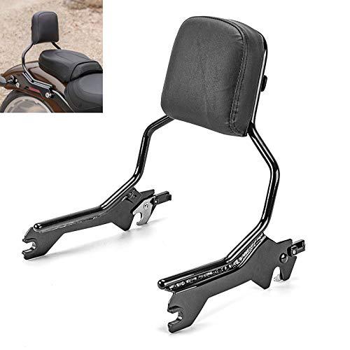 Wsays Gloss Black Upright Sissy Bar Standard Height Passenger Backrest Quick Release Compatible With 2018-Up Harley Softail Fat Boy Breakout Flfb Fxbr #TOP3