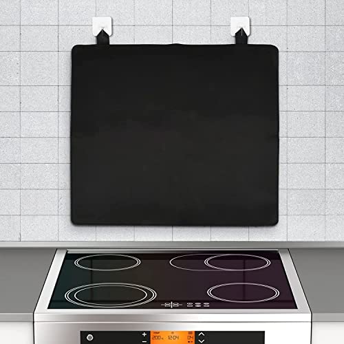 Matten für Induktionskochfelder Matte zum Schutz, Induktionsherdabdeckung, Schutzmatte, Küchenmatte, Induktionsmatte, hitzebeständiger Haushaltsinduktionsherd zum Kochen mit 2 Haken 61,5 * 53 cm