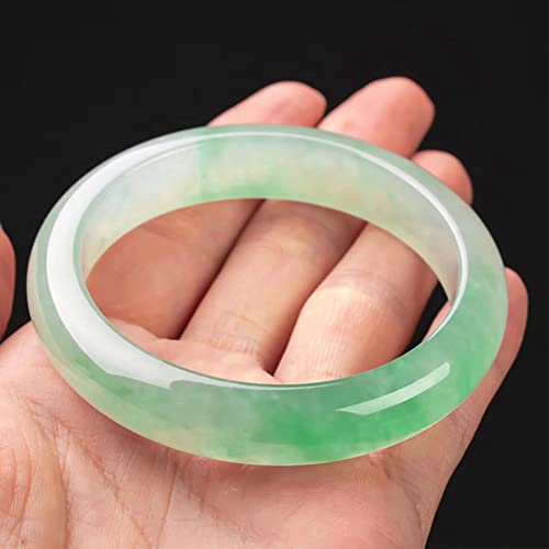 Bracelet de jade birman vert flottant naturel de qualité supérieure 59mm