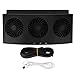 Asixxsix Car Exhaust Fan, 5V 4000 RPM Speed Hanging Solar Powered 3 Fan, 2 Levels Adjustable USB Powered Solar Car Radiator Fan Cooling Fan for Vehicles SUVs RVs, Low Noise Energy Saving(Black)
